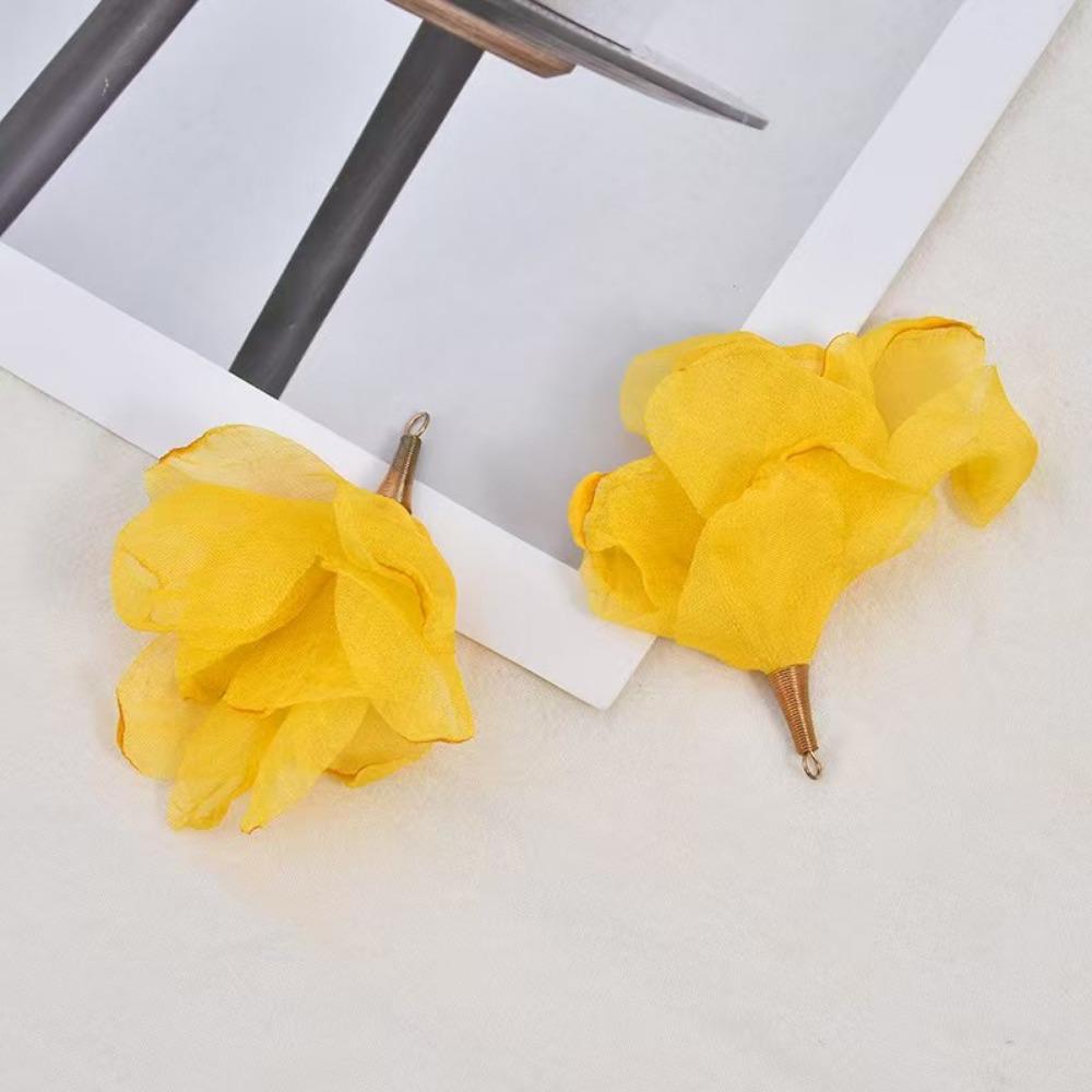 10Pcs 5cm Size DIY Earring Charms Flower Shape Handmade Earring Accessories For Jewelry Making