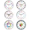 Colorful Kids Teaching Wall Clock Quiet Battery Operated Telling Time Learning Clock for Bedrooms Playrooms Classrooms