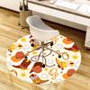 1pc Western cow boots, hats, and stars pattern. Round carpet, Perfect for Decorating Chairs, Living Rooms, Or Bedrooms, for Living Room.019