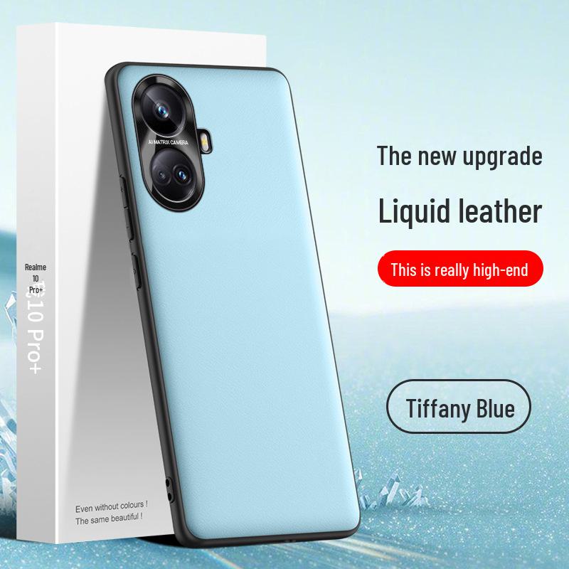 Защитный чехол Realme 10 Pro+ Liquid Leather Anti-Fall - Защита от обрастания, Доставка по одному экземпляру