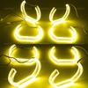 New CS CSL Style Lemon Yellow Angel Eyes for BMW 5 Series F10 F11 M5 2010-2017 Super Bright DRL LED Daytime Running Light