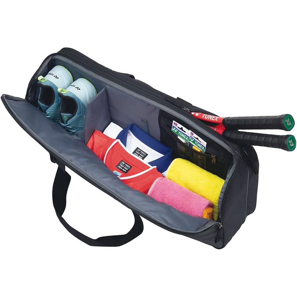 YONEX Tennis Racket Bag 2-Way Tournament Bag for 2 Rackets Black