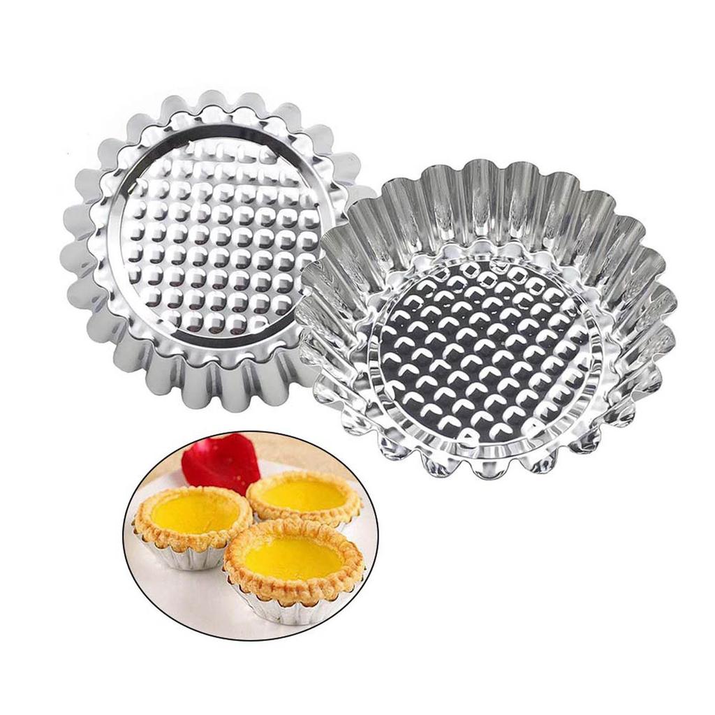 Форма для тарталеток из нержавеющей стали с антипригарным покрытием Форма для пирогов Форма для кексов Яичный тарт Форма для выпечки тарталеток Форма для кексов Пицца Формы для выпечки