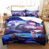 New Anime Game Yelan Genshin Impact Bedding Set Cartoon Anime Three-piece Set Adult Kid Bedroom Duvet Cover Sets 3D Kawaii Girls