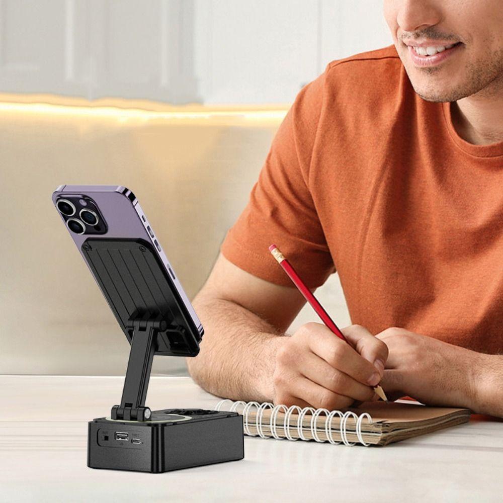 Rotating 3 in 1 Phone Holder Foldable Wireless Speaker Phone Stand Mobile Phone Accessories