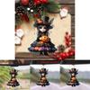 Acrylic Halloween Witch Car Rearview Mirror Decoration With Cartoon Style For Auto Interior Decor