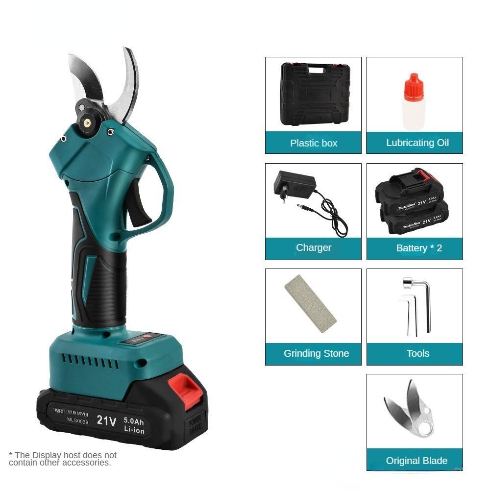 Cordless Pruner Electric Pruning Shear Lithium-ion Battery Efficient Fruit Tree Bonsai Pruning Branches Cutter 21V