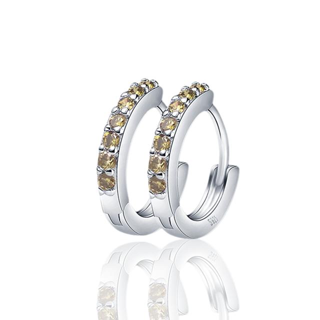 Гламурные двойные серьги-кольца из серебра 925 пробы для оригинальных гламурных ювелирных изделий своими руками