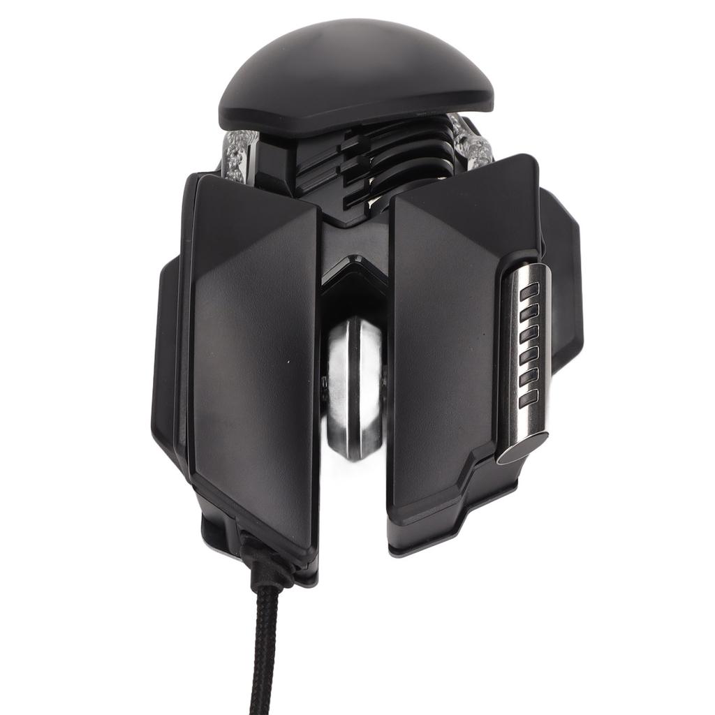 Механическая мышь 12800 DPI Эргономика Выдвижная Регулировка RGB USB Черная 6D Кнопка Игровая Проводная