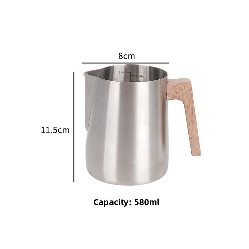 Reusable Stainless Steel Milk Frothing Pitcher With Precise Spout For Caf And Home