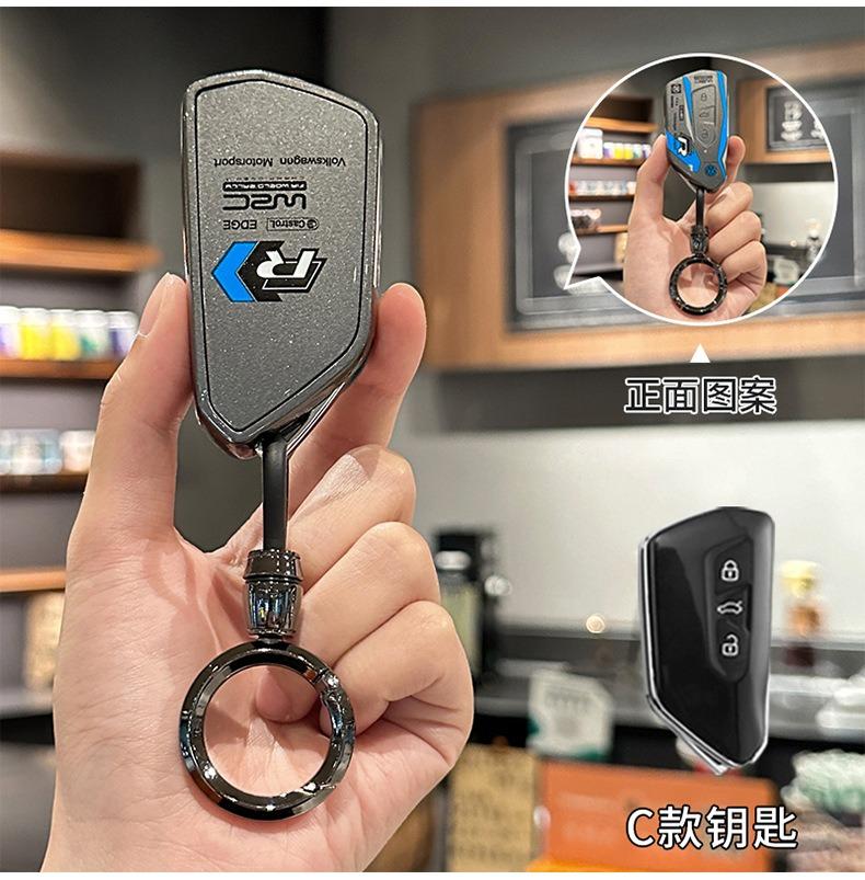 abcd1 Fashion TPU Car Smart Remote Key Fob Case Cover Protector Shell For VW Volkswagen Golf 8 MK8 Leon Keyless Keychain Accessories
