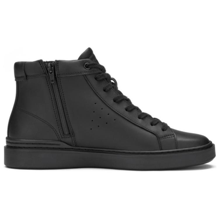Clarks Кожаные Удобные Повседневные Амортизирующие Износостойкие Высокие Кроссовки Мужские кроссовки Черные 261807427