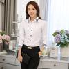 Women Turn-Down Collar T-Shirt Elegant Long Sleeved Shirt Formal Work Dress Blouses Tops