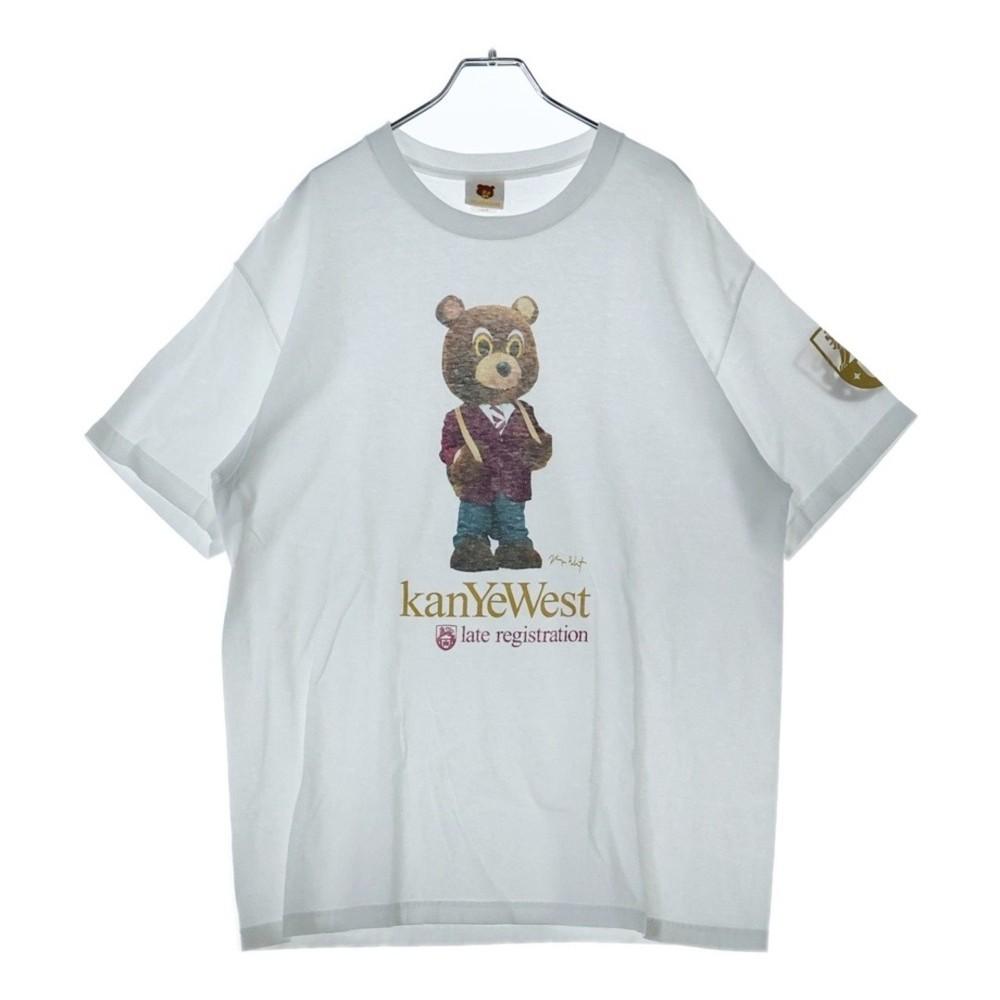 ВИНТАЖНАЯ футболка Kanye West Late Registration с медведем, короткий рукав, вырез, б/у bab4, унисекс