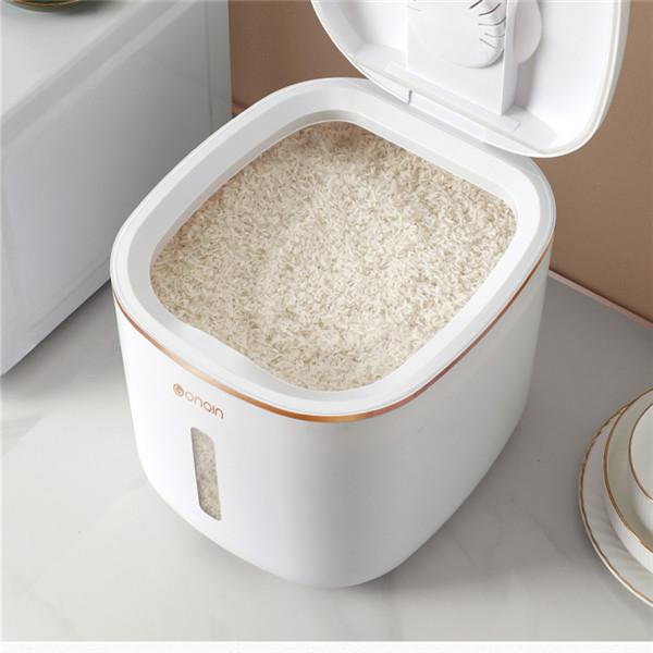 5 кг контейнер для хранения риса с колесом, влагостойкий герметичный дозатор риса, пластиковый контейнер для хранения сыпучих круп, корма для домашних животных