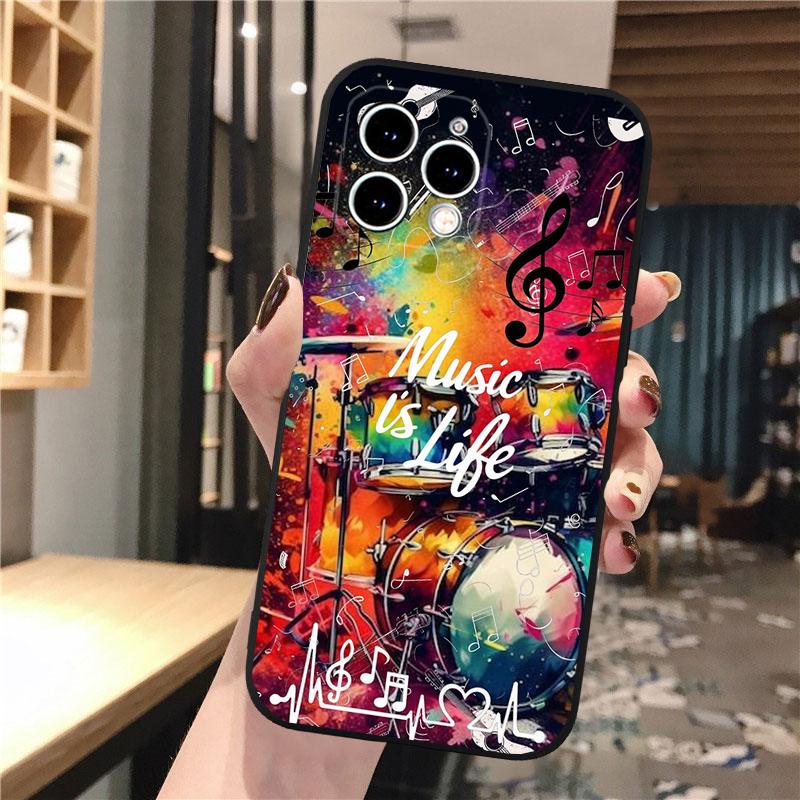Чехол для телефона 'Любовь к музыке' для iphone 17 Pro Max 17 Pro Air 16 15 14 13 Pro Max 15 16 Pro 15Plus