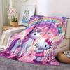1 шт. одеяло Единорог Hello Kitty Легкий фланелевый плед для дивана кровати путешествий кемпинга гостиной офиса дивана кресла