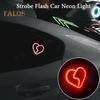 Автомобильное освещение светодиодный неоновый свет с дистанционным управлением несколько режимов освещения супер яркий регулируемый светодиодный знак в форме сердца для автомобиля
