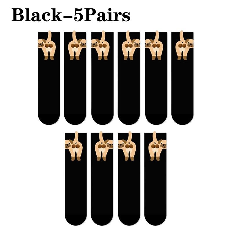 Женские забавные мультяшные носки до середины икры весна лето осень повседневные унисекс модные дышащие удобные креативные многофункциональные носки