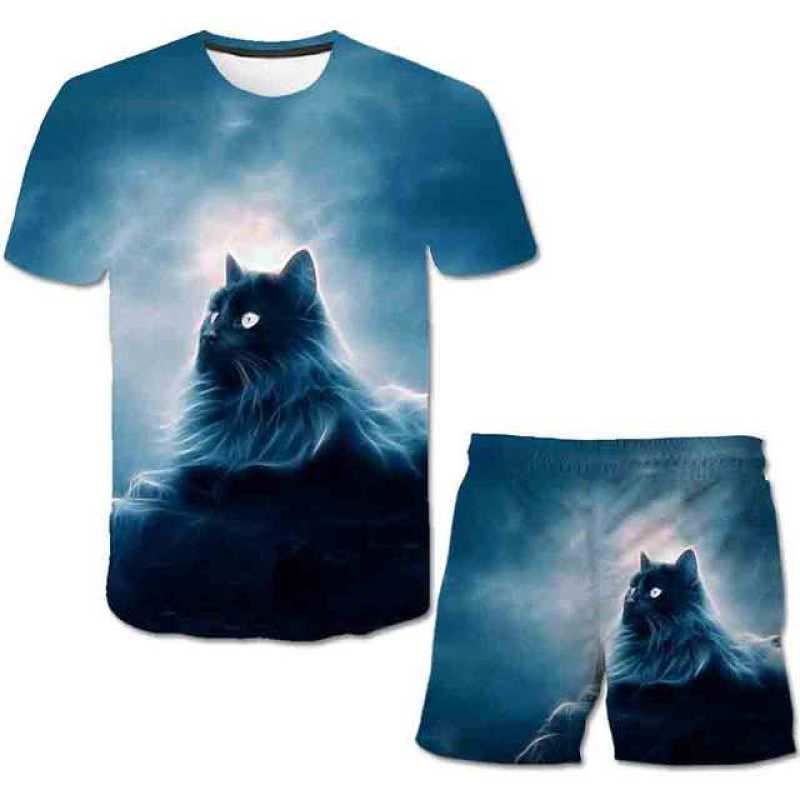 Комплект одежды для детей от 1 до 14 лет для мальчиков и девочек, модные топы с короткими рукавами, футболки и короткие штаны, детские летние костюмы, наряды