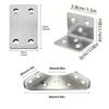 Three Types of Stainless Steel Corner Brackets for Quick Connection and Reinforcement of Furniture, 10 Pieces of Corner Brackets