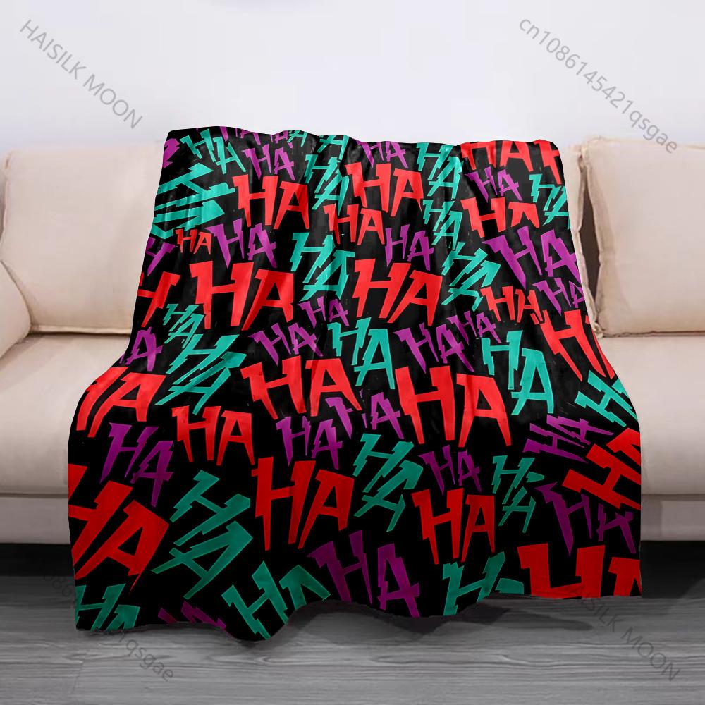 Multiple sizes Pattern of laughter "HA" Blanket Suitable for Home Bedroom Sofa Travel Camping Blanket Various Sizes for Gifts