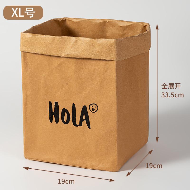 Eco-Friendly Washable Thickened Kraft Paper Bags-Multi-Purpose Storage Organizers for Desktop, Kitchen Countertop & Organization