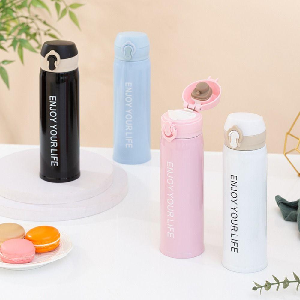 Изолированная бутылка для воды с откидной крышкой объемом 350/500 мл, термос из нержавеющей стали, чашка для детей, девочек и мальчиков