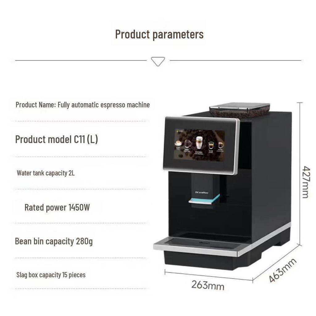 Dr.Coffee C11L Холодный кофе: Полностью автоматическая итальянская кофемашина с функцией помола кофе одним нажатием и интеллектуальной экстракцией.