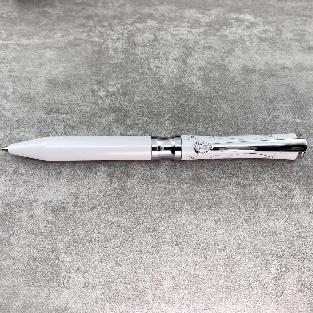 LACHIEVA LUX Jinki роскошные письменные принадлежности канцелярские принадлежности с шариковой ручкой Swiss Crystal Luxury Metal, подарочный набор одна черная и одна с зажимом, (Немецкие чернила,