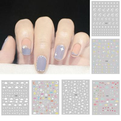 Модная наклейка для ногтей Colorfast PET, многофункциональная