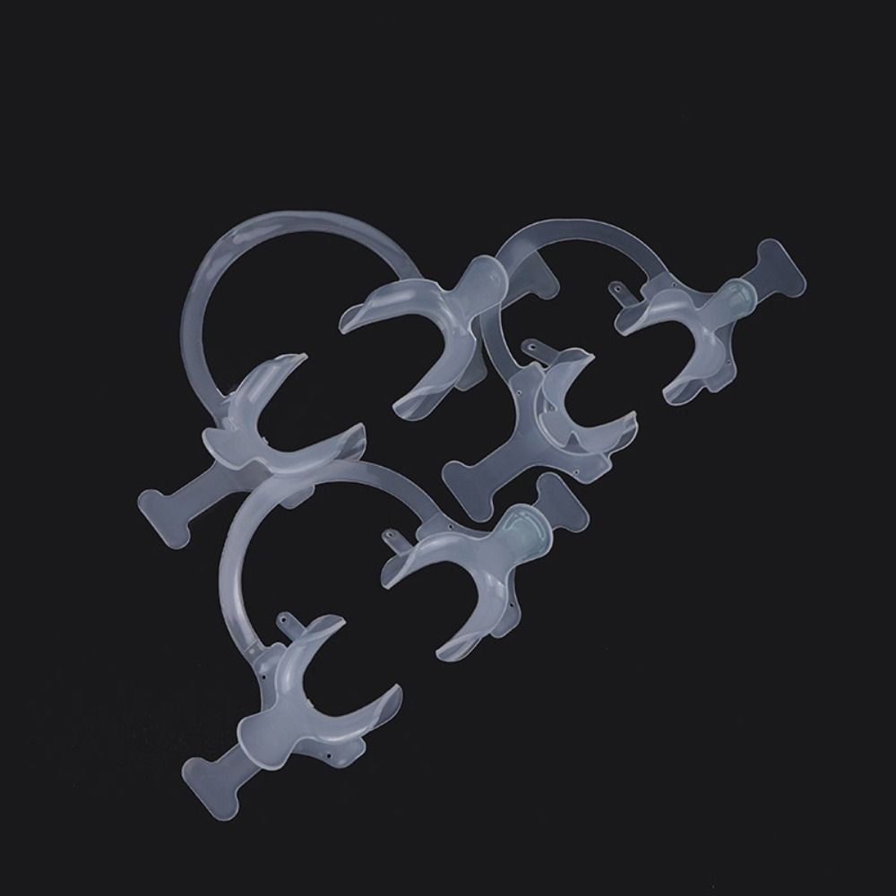 Orthodontic Cheek Lip Retractor with Handle Transparent C Type Mouth Opener   Dental Tool