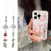 Handmade Fish Star Wind Chimes Keyring Stylish Beaded Pendant for Earphone Case Elegant Phone Charm Camera Accessories