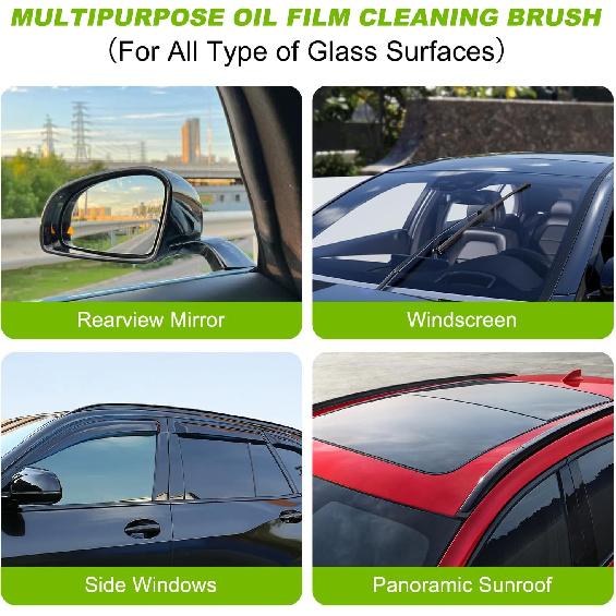 Oil-Free Car Glass Brushes, Upgrade 2.0 Clear Vision Glass Cleaner, Oil Film Cleaning Brush For Automotive Windows, Clearvision Cars Windshield