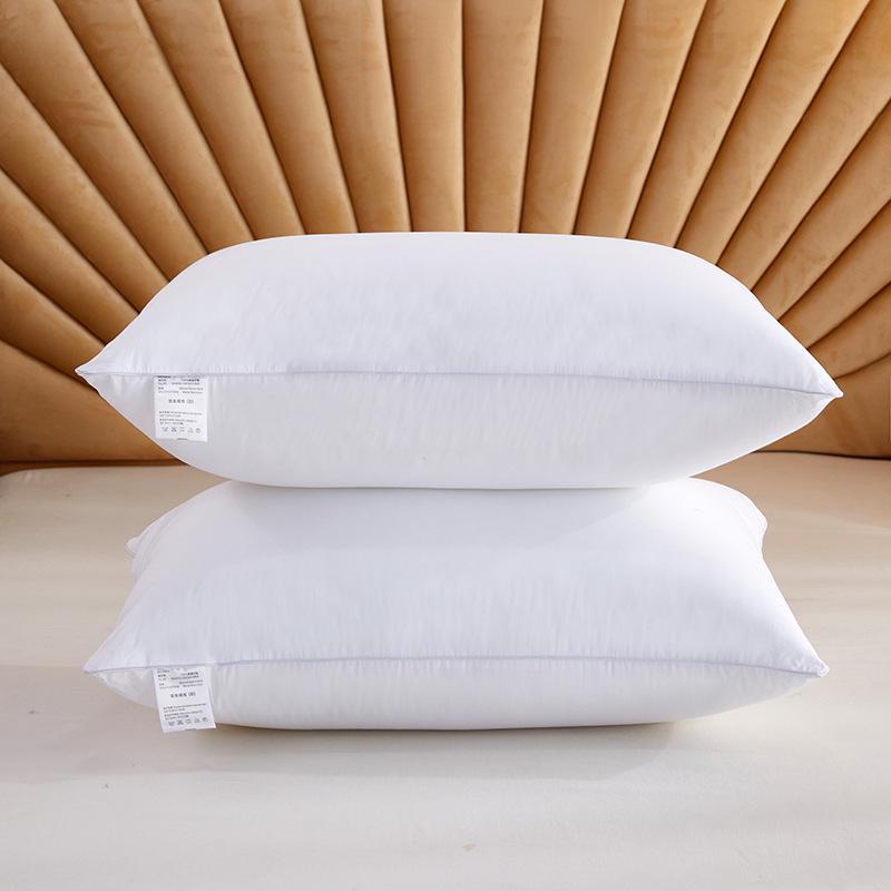 Подушка для поддержки шеи из чистого хлопка и соевого волокна - 60s 100% хлопок, машинная стирка, для гостиниц и дома.