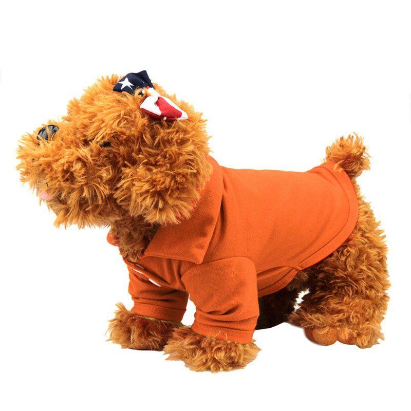 Модная очаровательная футболка-поло для питомца на лето, ярких цветов для собак и кошек