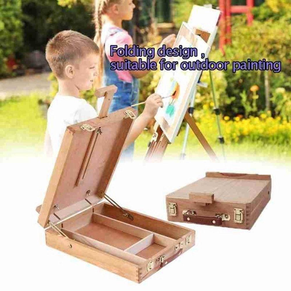 Wooden Beech Drawing Supplies Art Table Easel Sketch Box Painting Supplies Oil Paint