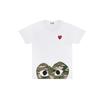 COMME des GARCONS PLAY Камуфляж Край Сердце Кавакубо Рей Короткий рукав Белый Мужская AZT243