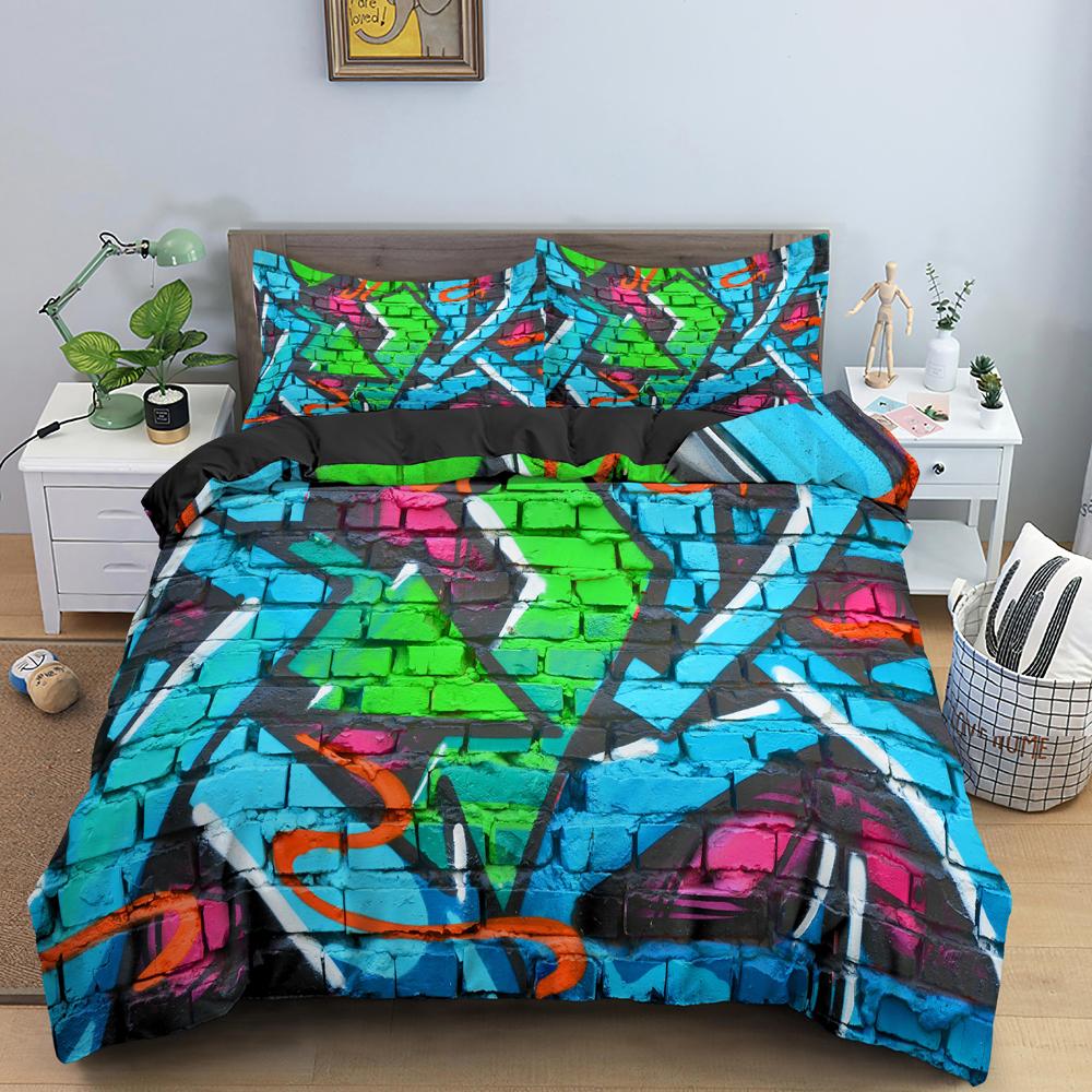 UFO Pattern Duvet Cover Set Mysterious Alien 3D Print Polyester Comforter Covers King Size for Kids Boys Girl Teen Bedding Sets