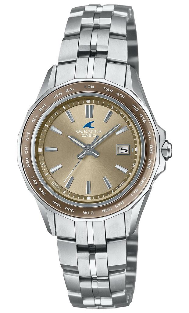 Солнечные часы Casio Oceanus Manta с сапфировым серебристым радиоуправляемым стеклом, OCW-S40-5AJF, мужские