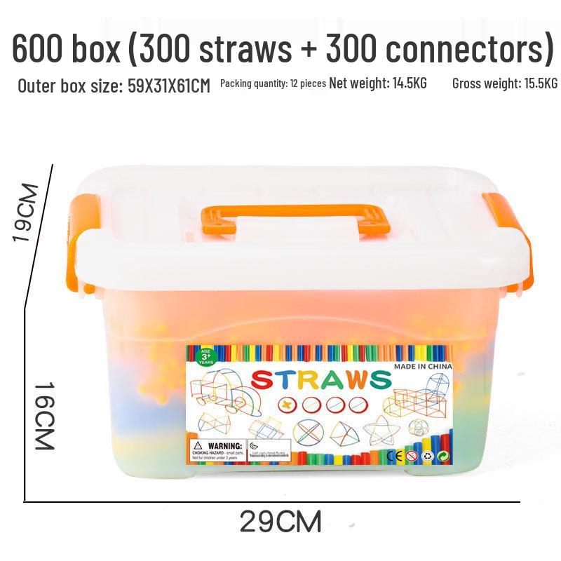 Детские 4D сцепляющиеся соломинки-конструктор для сборки в детском саду