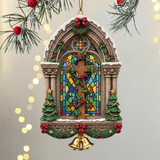Рождественские Иисусовы Украшения Религиозные Акриловые Подвесные Украшения на Рождественскую Елку Христианский Памятный Подарок для Дома