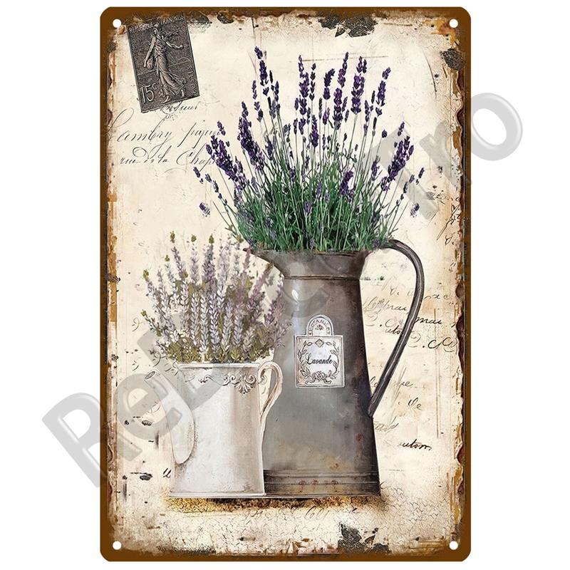 Garden Flower Rules Metal Sign Vintage Metal Plaque Plates Decor For Pub Bar Home Wall Decor Art Tin Signs Flower Poster Gift