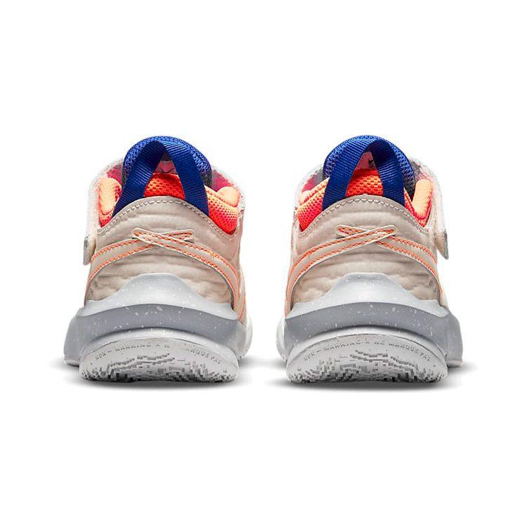 Nike Team Hustle D 10 Low top Children's Basketball Shoes Beige Orange Blue Kids' DD1882-001