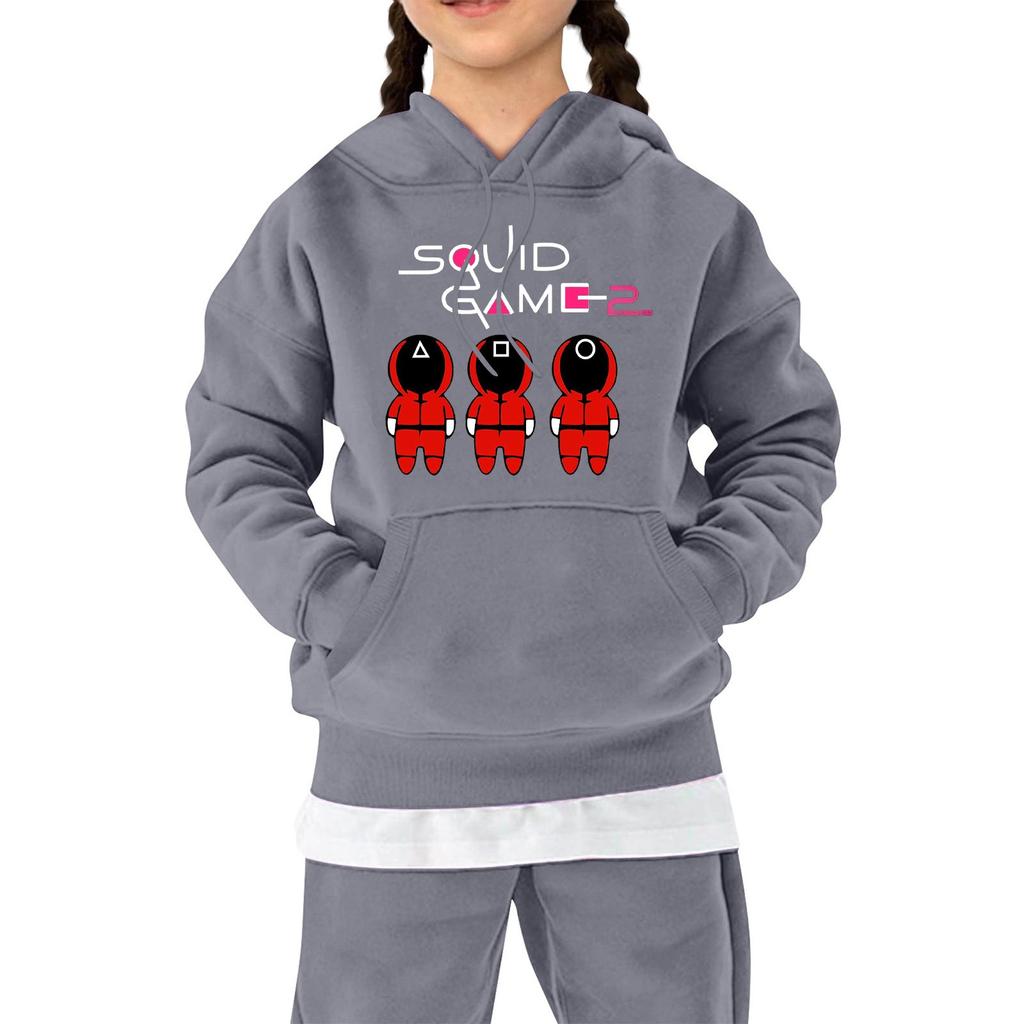 Детские толстовки, свободная спортивная рубашка с капюшоном и принтом, модная спортивная рубашка