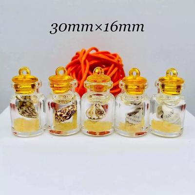 Светящийся Прозрачный Кулон в виде Бутылки с Посланием, Раковины Морского Гребешка, Коробки для Изготовления Ювелирных Изделий, Подвески для DIY, Украшение для Дома