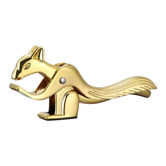 Щелкунчик для грецких орехов пекан в форме белки из цинкового сплава, открывалка для ореховой скорлупы, нескользящая конструкция