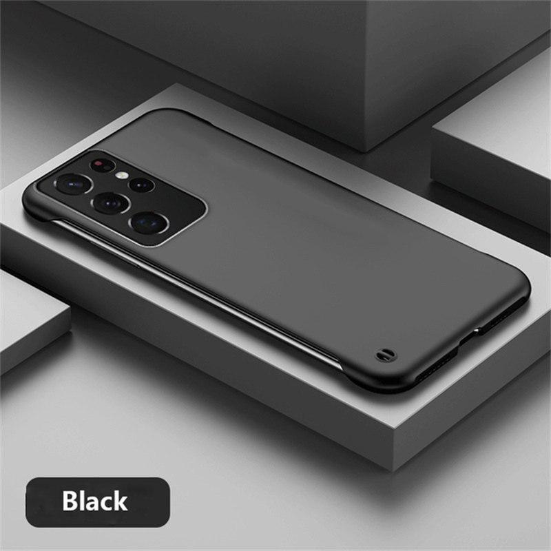 Тонкий жесткий безрамочный чехол для телефона из ПК для Samsung Galaxy S23 S22 S21 Ultra S20 FE S21 Plus, чехол Galaxy Note 20, ультраматовые чехлы