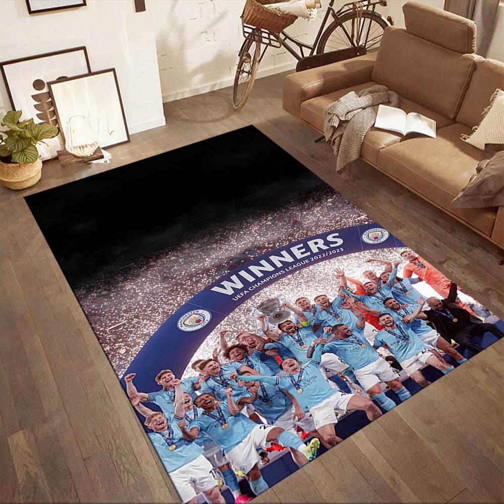Manchester City Floor Rug Office Rug Suitable For Dining Room Living Rooms Kitchen Game Room Antislip Rug Office Home Decor Gift For Festivals