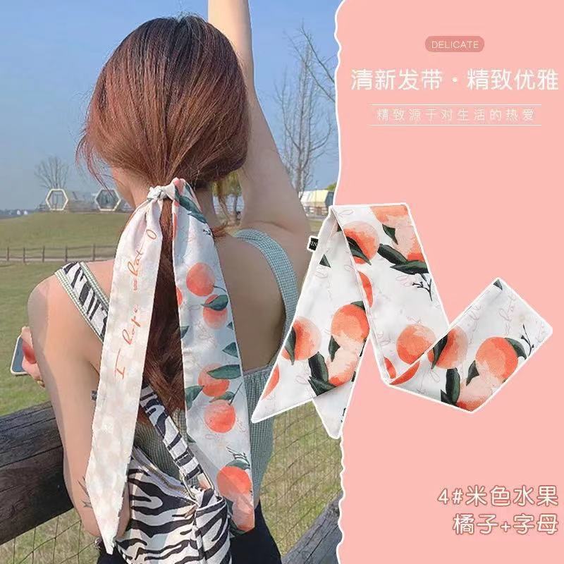 Шелковый шарф Qiandongge, повязка на голову в стиле ретро, завязанный хвост, бант, лента, повязка на голову, повязка на голову Mori Series
